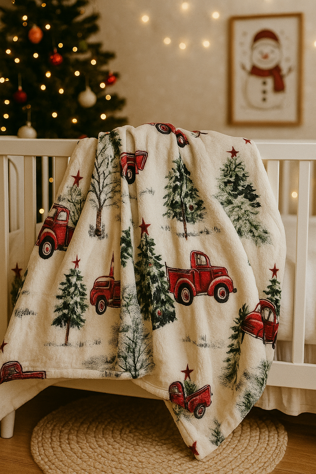 Adorable Christmas Baby Blanket - Soft & Cozy Holiday Blanket