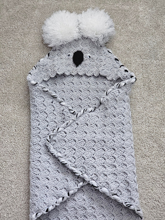 Handmade koala baby wrap blanket