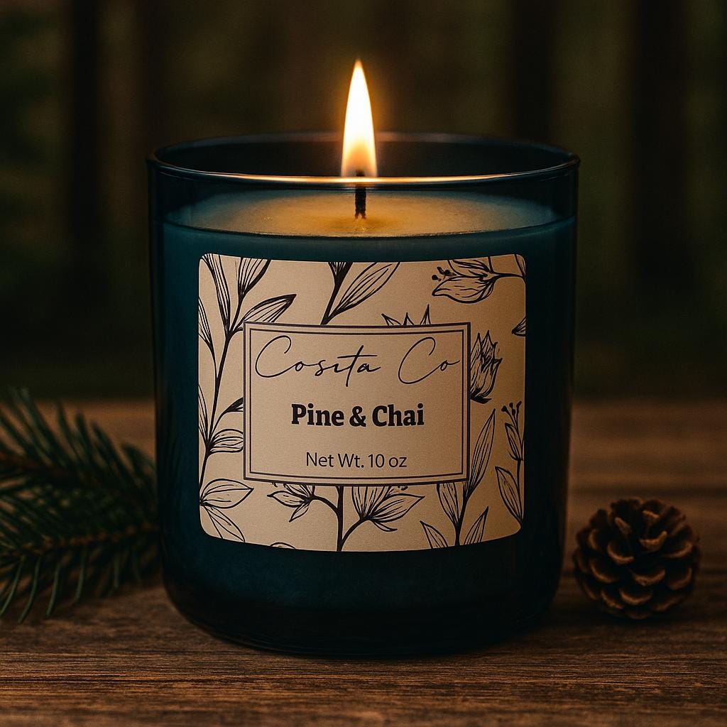 Pine & Chai 10oz Soy Candle