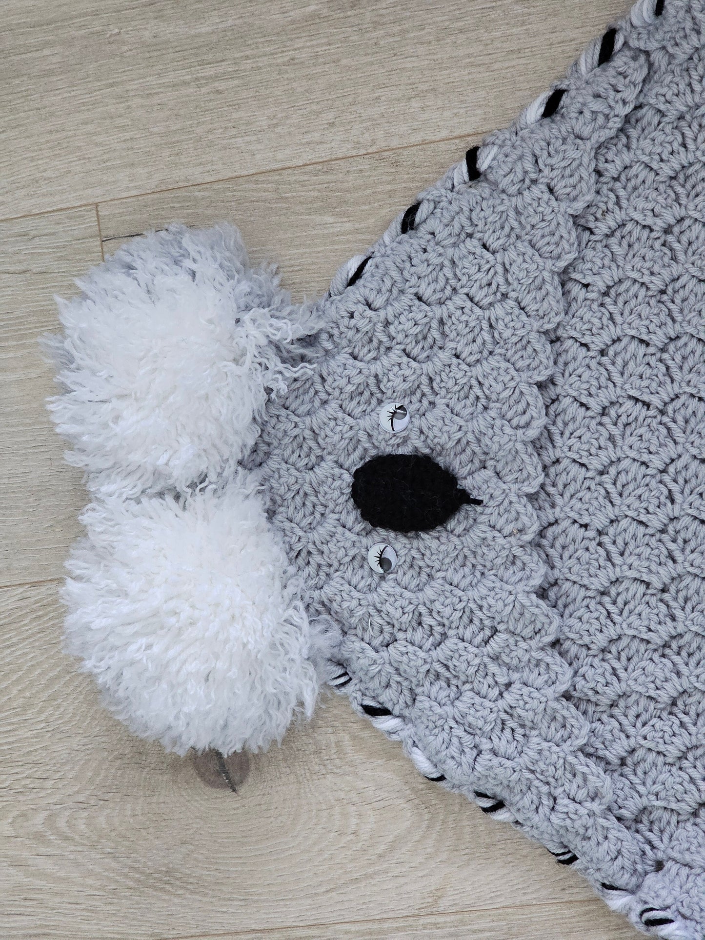Handmade koala baby wrap blanket