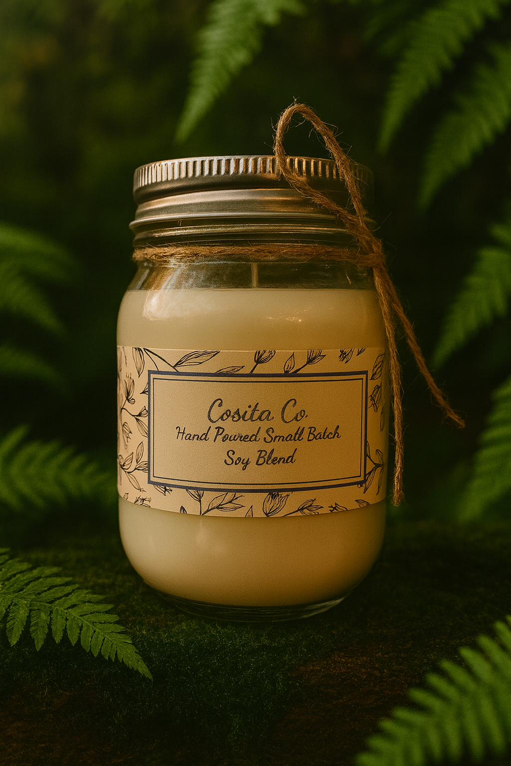 Fog & Fern | Cosita Co. | Handmade Small Batch Soy Blend Candle | Earthy, Fresh, Masculine Scent | Gift for Him
