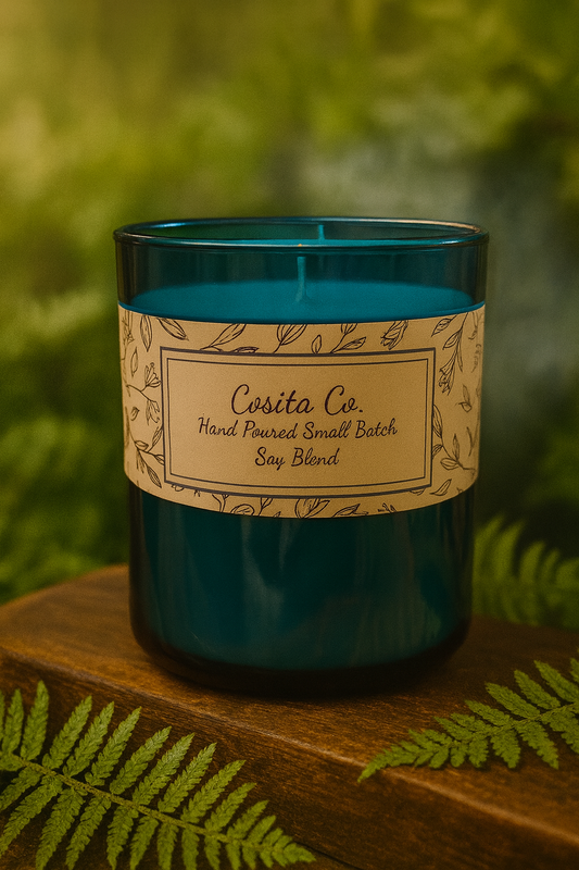 Fog & Fern | Cosita Co. | Handmade Small Batch Soy Blend Candle | Earthy, Fresh, Masculine Scent | Gift for Him