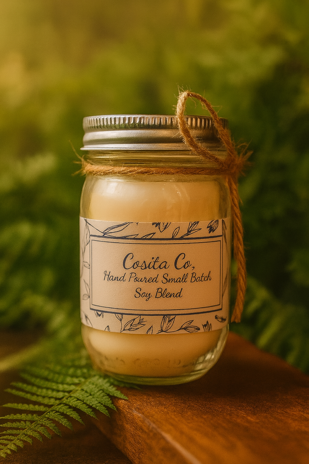 Fog & Fern | Cosita Co. | Handmade Small Batch Soy Blend Candle | Earthy, Fresh, Masculine Scent | Gift for Him