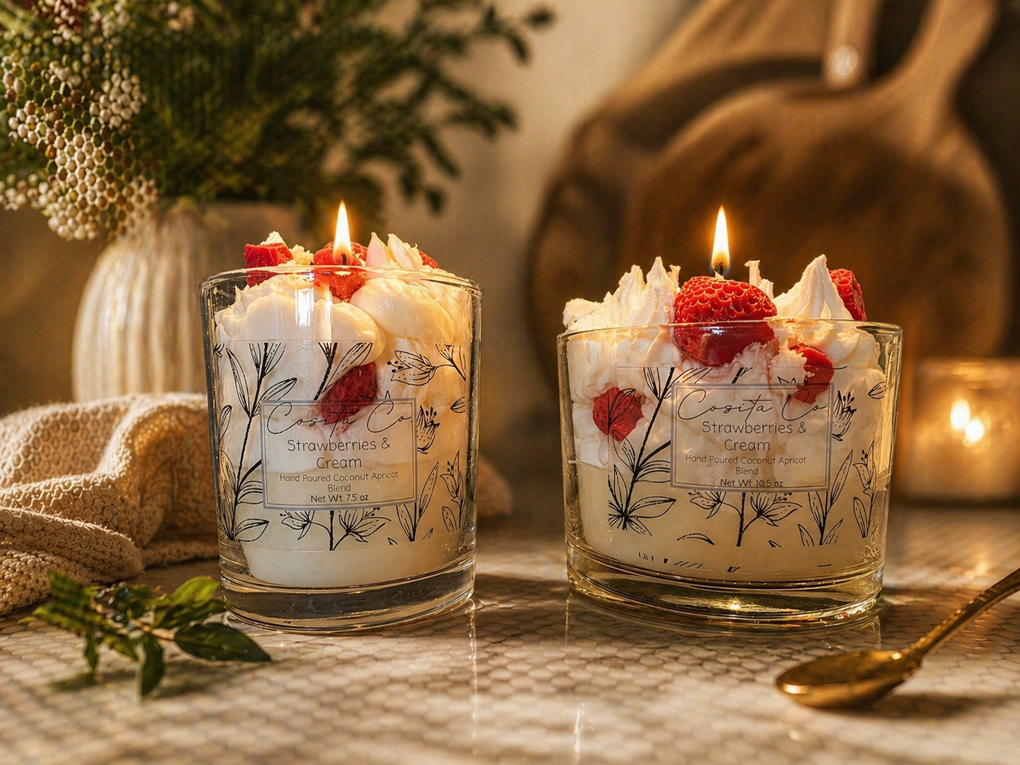 Whipped Strawberries & Cream