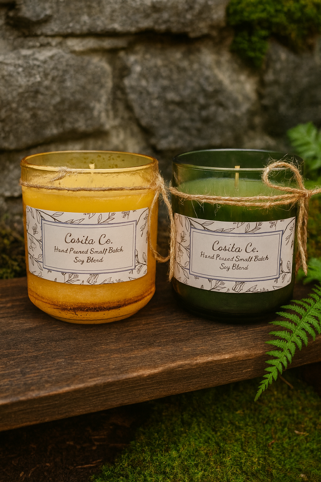 Fog & Fern | Cosita Co. | Handmade Small Batch Soy Blend Candle | Earthy, Fresh, Masculine Scent | Gift for Him